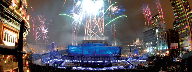 Les feux d’artifice étaient au programme lors du lancement du 400e anniversaire de Québec. [STEVE DESCHENES]