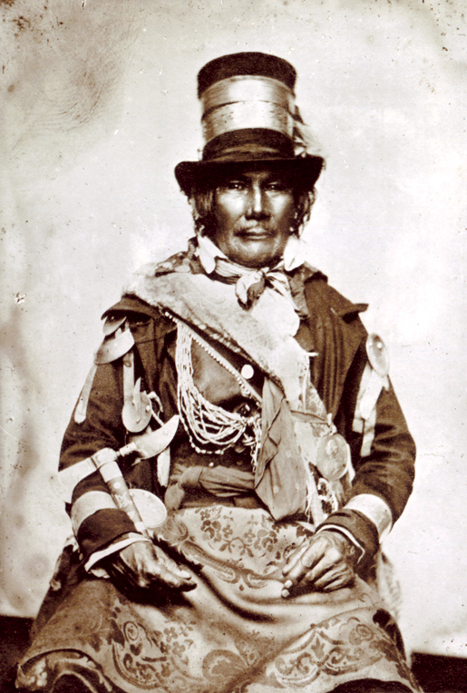 Le chef Oshawana était le premier guerrier de Tecumseh à la bataille de la rivière Thames. [PHOTO : BIBLIOTHÈQUE ET ARCHIVES CANADA—C-008543]