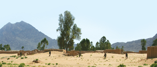 Afghan soldiers sweep into the village of Regay, Panjwai District. [PHOTO: ADAM DAY]