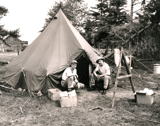 A 1949 SHORAN site at Hecla, Man. [PHOTO: LIBRARY AND ARCHIVES CANADA—PA066513]