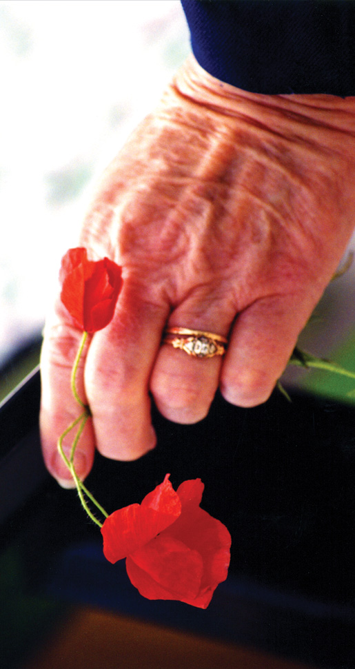 In the hand of a visitor to Normandy in July 2003. [PHOTO: NATALIE SALAT]