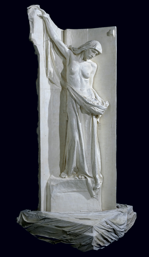 Walter Allward’s sculpture, Charity, was created sometime between 1925 and 1930 for the Vimy Memorial. [CANADIAN WAR MUSEUM—AN19770315-009]