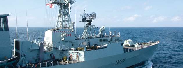 HMCS Fredericton in the Gulf of Oman. [PHOTO: DAN BLACK]