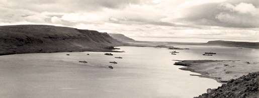 Ships gather in Iceland, March 19, 1942. [PHOTO: LIBRARY AND ARCHIVES canada—PA135968]