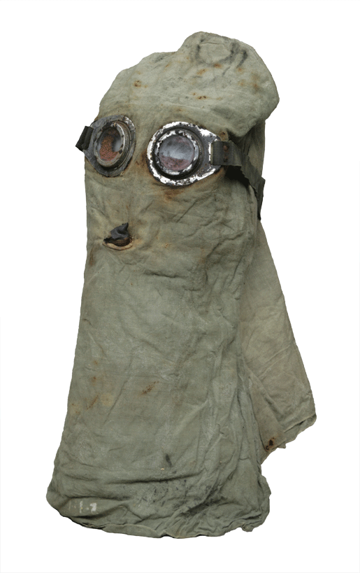 Canvas Hood Gas Mask. [PHOTO: CANADIAN WAR MUSEUM]