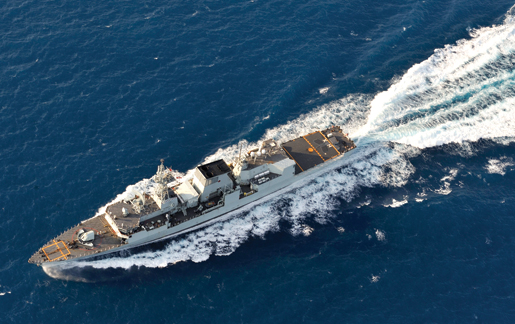 HMCS Halifax sails towards Haiti as part of Operation Hestia, February 2010. [PHOTO: CANADIAN FORCES]
