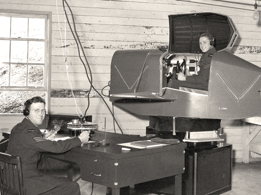 The Link Trainer at Alliford Bay, B.C. [PHOTO: LIBRARY AND ARCHIVES CANADA—PA136268]