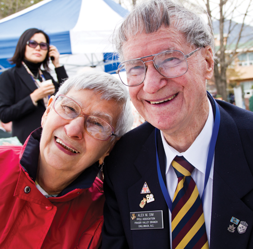 Veteran Alex Sim and wife Dina. [PHOTO: DAN BLACK]