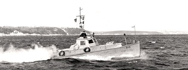 Saint John Harbour Defence Craft 15 on patrol during the Second World War. [PHOTO: DEPARTMENT OF NATIONAL DEFENCE]