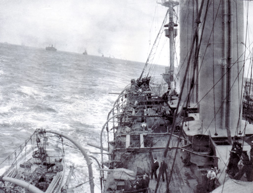 Convoy carrying Canadian Expeditionary Force to Britain.