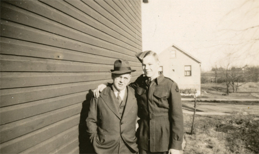Ivan Irwin with his father, 1944. [PHOTO: COURTESY PEGGY IRWIN]