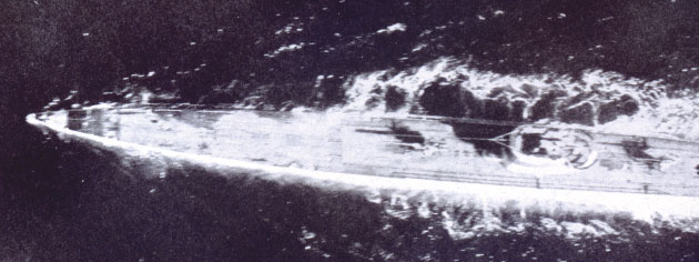 Pursued from above, U-165 begins to crash dive, September 1942. [PHOTO: DEPARTMENT OF NATIONAL DEFENCE—PL12814]