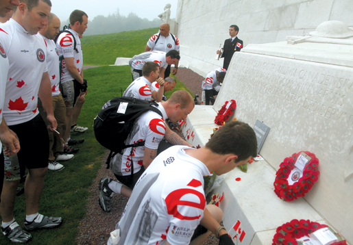 Ceremony at the Vimy Ridge memorial. [PHOTO: ADAM DAY]