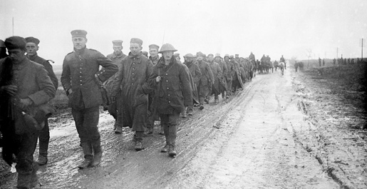 German prisoners captured by Canadians in the storming of Regina Trench.