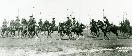 RCMP practising for Musical Ride. [PHOTO: LIBRARY AND ARCHIVES CANADA PA047836]