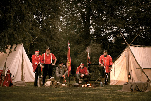Battle of Châteauguay re-enactment. [PHOTO: PARKS CANADA]