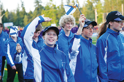 Athletes from Nova Scotia/Nunavut Command on parade. [PHOTO: ADAM DAY]