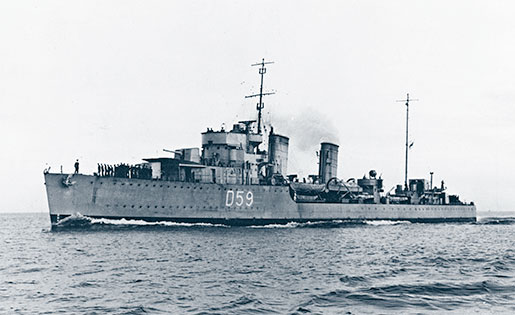 HMCS Skeena, May 31, 1940. [PHOTO: CANADIAN WAR MUSEUM—19900321-009]