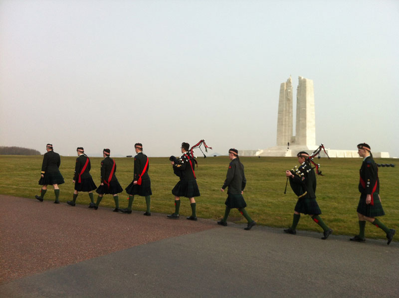 Michael O’Sullivan also visited Vimy Ridge during his battlefields tour with his cadet corps. [TOM O’SULLIVAN]