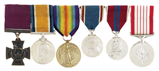 Herman Good’s VC and other medals. [PHOTO: CANADIAN WAR MUSEUM—20130405-001]