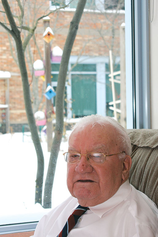 Second World War veteran Gib McElroy. [PHOTO: SHARON ADAMS]