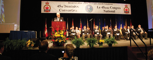 Newly installed Dominion President Tom Eagles outlines his action plan. [PHOTO: LEGION MAGAZINE]