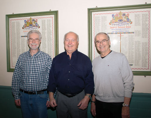 The Archive Committee at Danforth Tech consists of (from left) Ron Passmore, Bryan Bennett and Howard Mann. [TOM MacGREGOR]