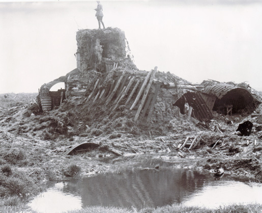 8th Battalion headquarters after the Second Battle of Ypres. [LAC/PA-004705]