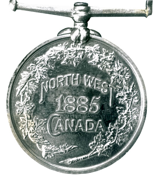 Medal of the North West Rebellion in 1885. [LAC/PA-210116]