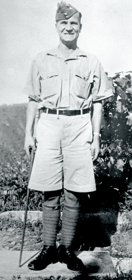Company Sergeant Major John Osborn of the Winnipeg Grenadiers threw himself onto a grenade defending Mount Butler, a hill in Hong Kong. [LAC/PA-037483]