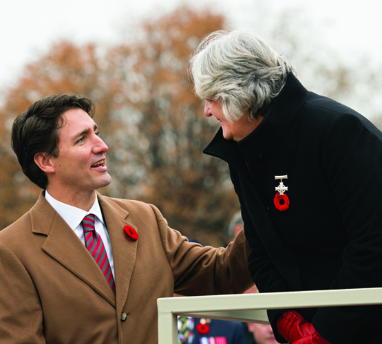 Trudeau and Silver Cross Mother