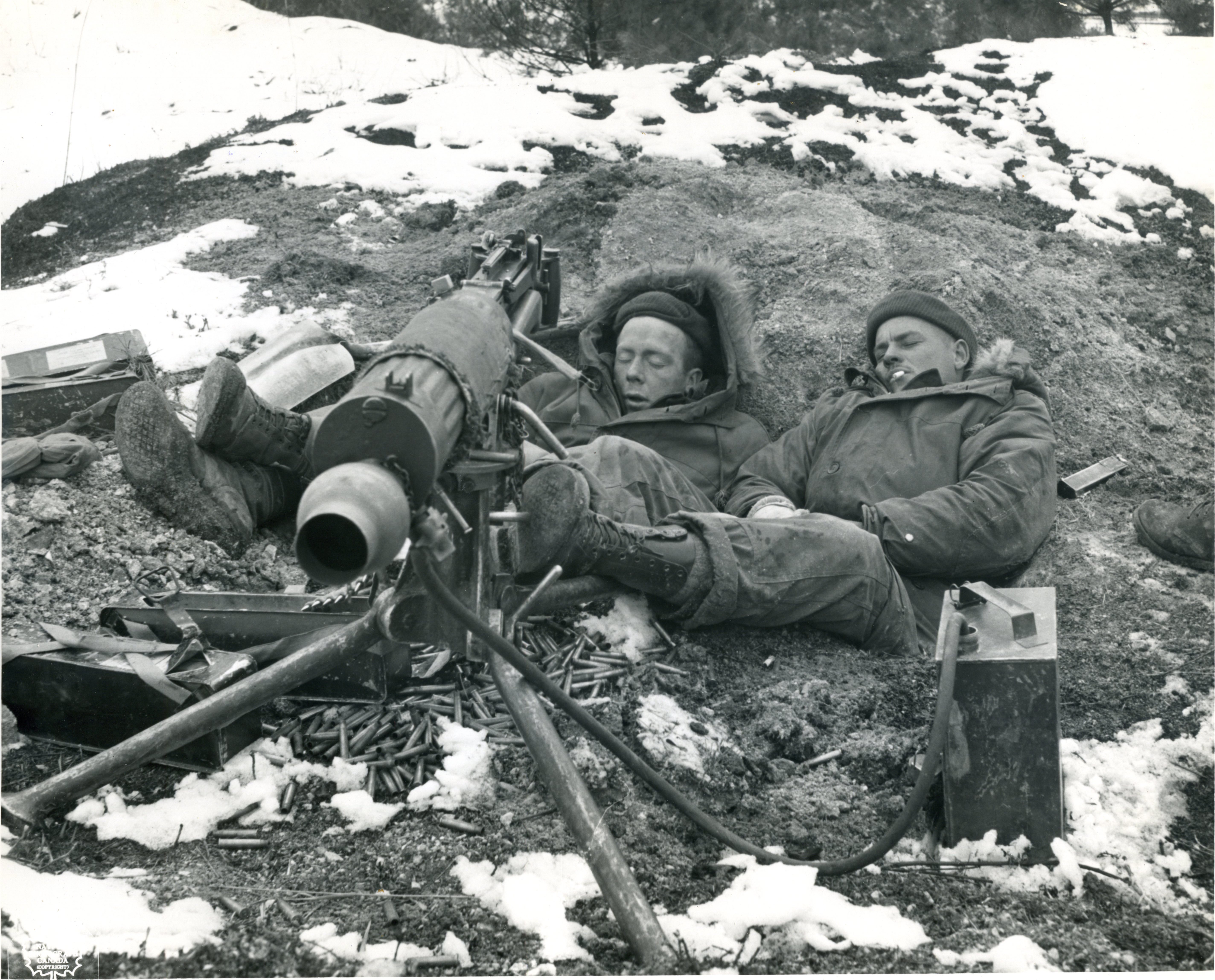 Second Battalion, Princess Patricia's Canadian Light Infantry in combat area. 7 Mar. 1951 Korea