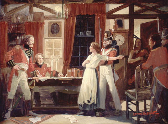 Laura_Secord_warns_Fitzgibbons,_1813