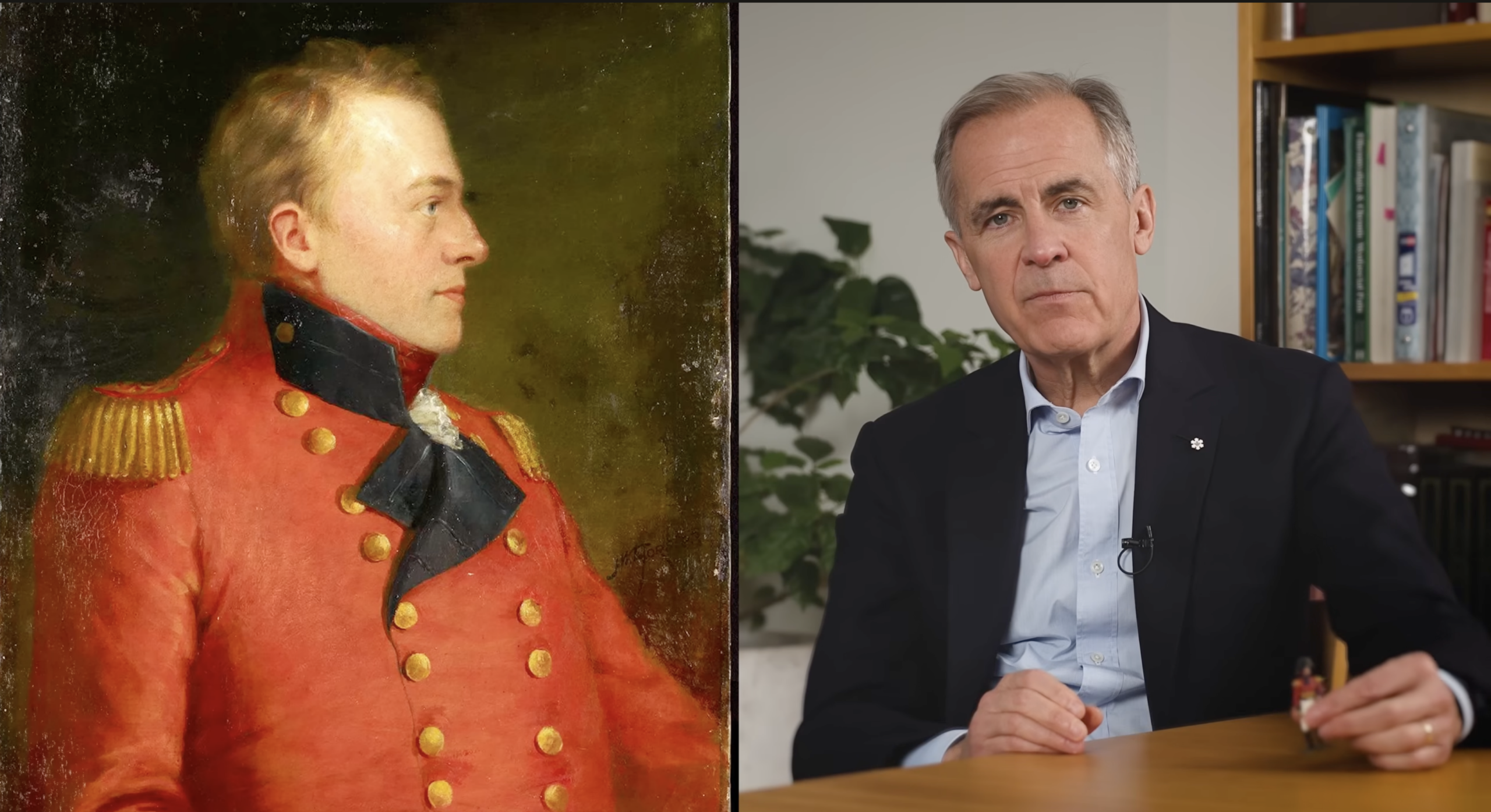 Mark Carney reflecting on the legacy of Isaac Brock in the prime minister's "Forward Guidance" video posted to his YouTube channel. [youtube.com/Mark Carney]